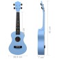 vidaXL Set Ukulele Soprano con Borsa per Bambini Blu Baby 23" vidaXL Set Ukulele Soprano con Borsa per Bambini Blu Baby 23"