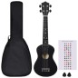 vidaXL Set Ukulele Soprano con Borsa per Bambini Nera 23" vidaXL Set Ukulele Soprano con Borsa per Bambini Nera 23"