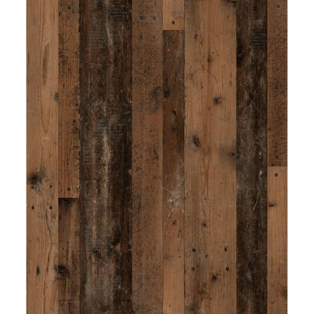FMD Scaffale a Muro con Angolo Stile Anticato Scuro Matera