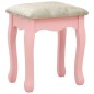 vidaXL Tavolo da Trucco e Sgabello Rosa 100x40x146cm Legno Paulownia vidaXL Tavolo da Trucco e Sgabello Rosa 100x40x146cm Legno Paulownia