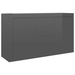 vidaXL Credenza Grigio Lucido 120x36x69 cm in Truciolato