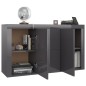 vidaXL Credenza Grigio Lucido 120x36x69 cm in Truciolato vidaXL Credenza Grigio Lucido 120x36x69 cm in Truciolato