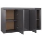 vidaXL Credenza Grigio Lucido 120x36x69 cm in Truciolato vidaXL Credenza Grigio Lucido 120x36x69 cm in Truciolato