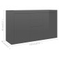 vidaXL Credenza Grigio Lucido 120x36x69 cm in Truciolato vidaXL Credenza Grigio Lucido 120x36x69 cm in Truciolato