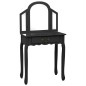 vidaXL Tavolo da Trucco con Sgabello Nero 65x36x128 cm Paulownia e MDF vidaXL Tavolo da Trucco con Sgabello Nero 65x36x128 cm Paulownia e MDF