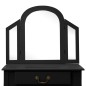 vidaXL Tavolo da Trucco con Sgabello Nero 65x36x128 cm Paulownia e MDF vidaXL Tavolo da Trucco con Sgabello Nero 65x36x128 cm Paulownia e MDF