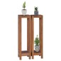 vidaXL Piedistalli per Piante 2 pz 25x25x100 cm Legno Massello di Teak