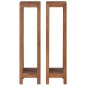 vidaXL Piedistalli per Piante 2 pz 25x25x100 cm Legno Massello di Teak