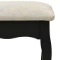 vidaXL Tavolo da Trucco e Sgabello Nero 100x40x146cm Legno Paulownia vidaXL Tavolo da Trucco e Sgabello Nero 100x40x146cm Legno Paulownia