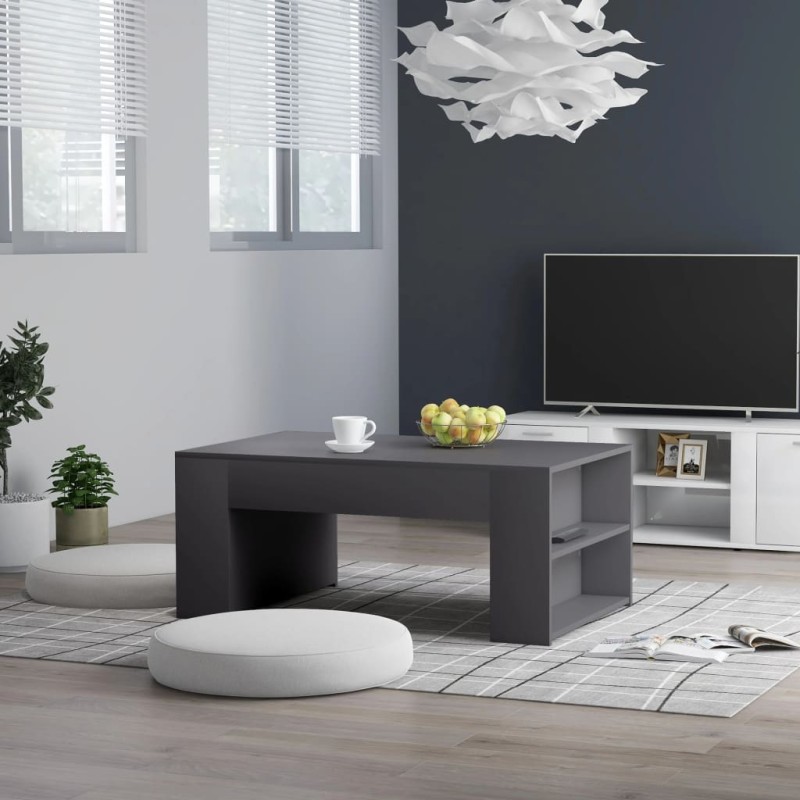 vidaXL Tavolino da Caffè Grigio 100x60x42 cm in Truciolato vidaXL Tavolino da Caffè Grigio 100x60x42 cm in Truciolato