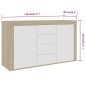 vidaXL Credenza Bianco e Rovere Sonoma 120x36x69 cm in Truciolato vidaXL Credenza Bianco e Rovere Sonoma 120x36x69 cm in Truciolato