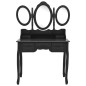 vidaXL Tavolo da Trucco con Sgabello e 1 Specchio Pieghevole in 3 Nero vidaXL Tavolo da Trucco con Sgabello e 1 Specchio Pieghevole in 3 Nero