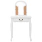 vidaXL Tavolo da Trucco e Sgabello Bianco 65x36x128 cm Paulownia e MDF vidaXL Tavolo da Trucco e Sgabello Bianco 65x36x128 cm Paulownia e MDF