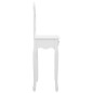 vidaXL Tavolo da Trucco e Sgabello Bianco 65x36x128 cm Paulownia e MDF vidaXL Tavolo da Trucco e Sgabello Bianco 65x36x128 cm Paulownia e MDF