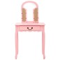 vidaXL Tavolo da Trucco con Sgabello Rosa 65x36x128 cm Paulownia e MDF vidaXL Tavolo da Trucco con Sgabello Rosa 65x36x128 cm Paulownia e MDF