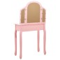 vidaXL Tavolo da Trucco con Sgabello Rosa 65x36x128 cm Paulownia e MDF vidaXL Tavolo da Trucco con Sgabello Rosa 65x36x128 cm Paulownia e MDF