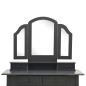 vidaXL Tavolo da Trucco e Sgabello Grigio 100x40x146cm Legno Paulownia vidaXL Tavolo da Trucco e Sgabello Grigio 100x40x146cm Legno Paulownia