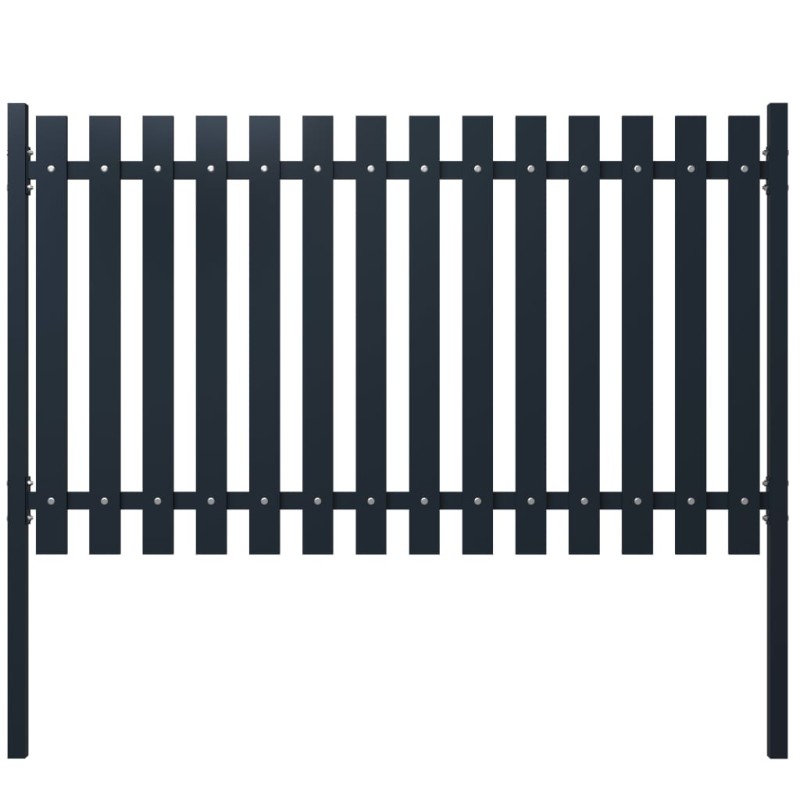 vidaXL Pannello di Recinzione Antracite 174,5x75 cm Acciaio Verniciato