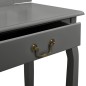 vidaXL Tavolo da Trucco e Sgabello Grigio 65x36x128 cm Paulownia e MDF vidaXL Tavolo da Trucco e Sgabello Grigio 65x36x128 cm Paulownia e MDF
