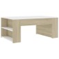 vidaXL Tavolino da Caffè Bianco e Rovere Sonoma 100x60x42cm Truciolato vidaXL Tavolino da Caffè Bianco e Rovere Sonoma 100x60x42cm Truciolato