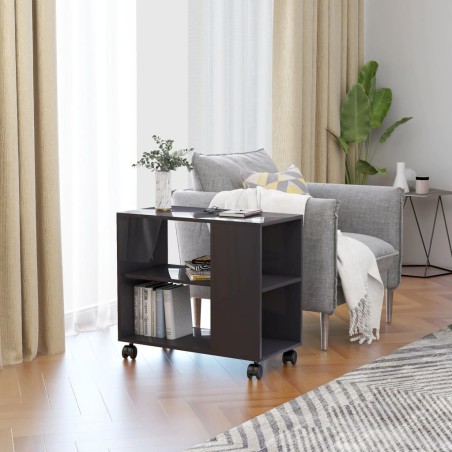 vidaXL Tavolino da Salotto Grigio Lucido 70x35x55 cm Legno Multistrato