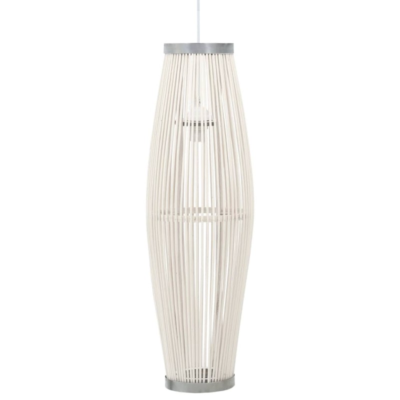 vidaXL Lampadario da Soffitto Bianco in Salice 40 W 27x68 cm Ovale E27 vidaXL Lampadario da Soffitto Bianco in Salice 40 W 27x68 cm Ovale E27