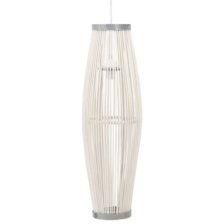 vidaXL Lampadario da Soffitto Bianco in Salice 40 W 27x68 cm Ovale E27