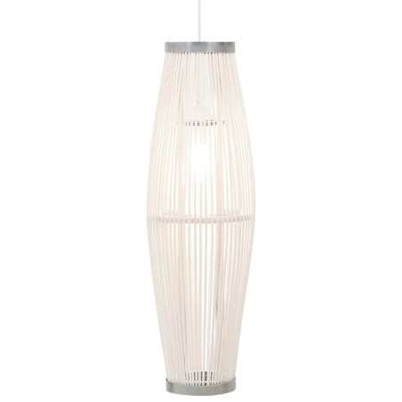 vidaXL Lampadario da Soffitto Bianco in Salice 40 W 27x68 cm Ovale E27