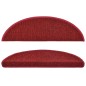 vidaXL Tappetini per Scale 15 pz Rosso Bordò 56x17x3 cm vidaXL Tappetini per Scale 15 pz Rosso Bordò 56x17x3 cm