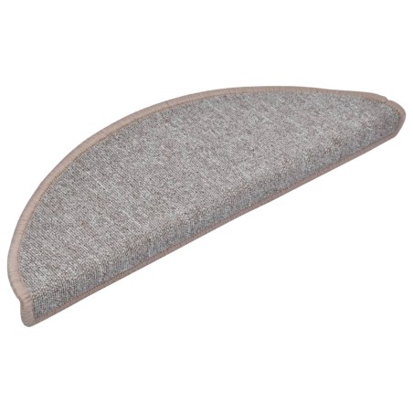 vidaXL Tappetini per Scale 15 pz Marrone Chiaro 65x24x4 cm