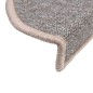 vidaXL Tappetini per Scale 15 pz Marrone Chiaro 65x24x4 cm