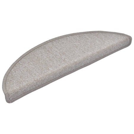 vidaXL Tappetini per Scale 15 pz Grigio Talpa 56x17x3 cm