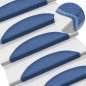 vidaXL Tappetini per Scale 15 pz Blu 56x17x3 cm vidaXL Tappetini per Scale 15 pz Blu 56x17x3 cm