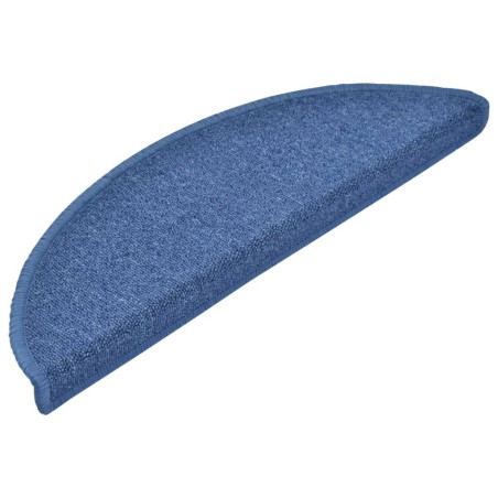 vidaXL Tappetini per Scale 15 pz Blu 56x17x3 cm