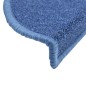vidaXL Tappetini per Scale 15 pz Blu 65x24x4 cm
