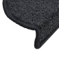 vidaXL Tappetini per Scale 15 pz Antracite 65x24x4 cm