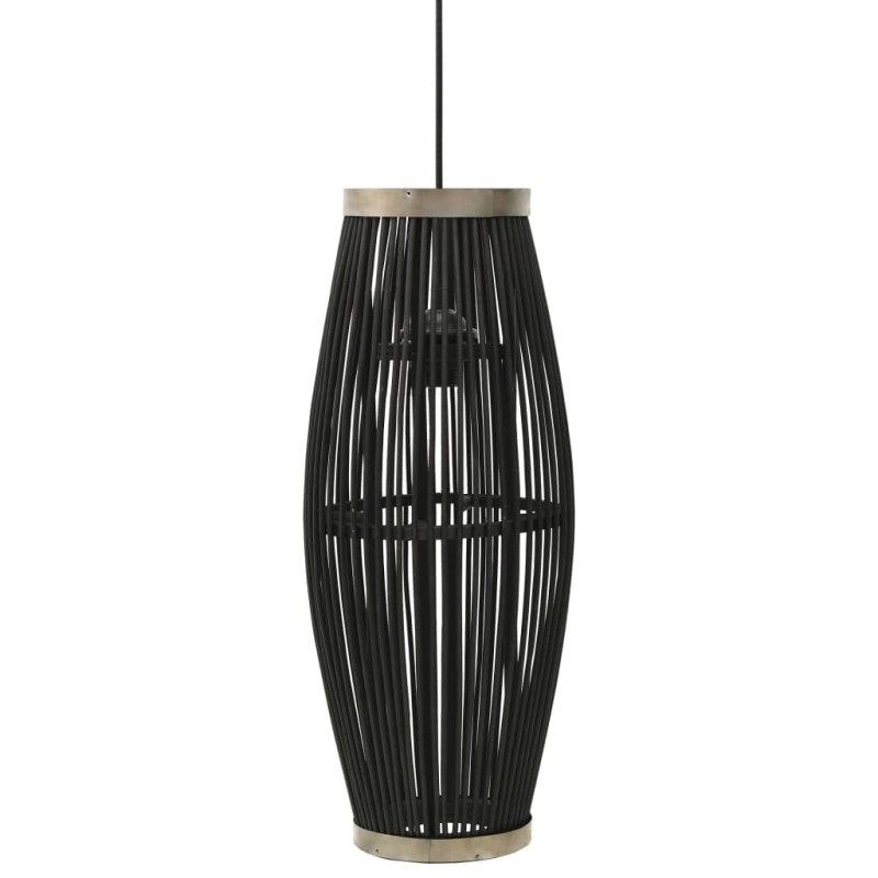 vidaXL Lampadario da Soffitto Nero in Salice 40 W 23x55 cm Ovale E27 vidaXL Lampadario da Soffitto Nero in Salice 40 W 23x55 cm Ovale E27