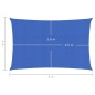 Vela Parasole 160 g/m² Blu 2x5 m in HDPE Vela Parasole 160 g/m² Blu 2x5 m in HDPE