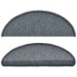 vidaXL Tappetini per Scale 15 pz Grigio Scuro 65x24x4 cm vidaXL Tappetini per Scale 15 pz Grigio Scuro 65x24x4 cm