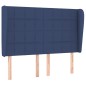 vidaXL Testiera ad Orecchio Blu 147 x 23 x 118/128 cm in Tessuto