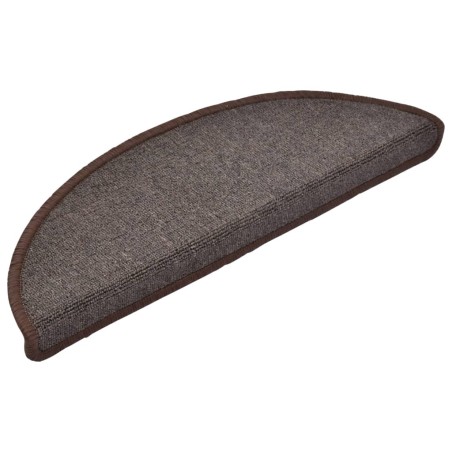 vidaXL Tappetini per Scale 15 pz Marrone Caffè 65x24x4 cm