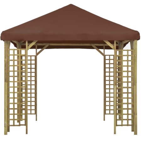 vidaXL Gazebo 3x3 m Marrone