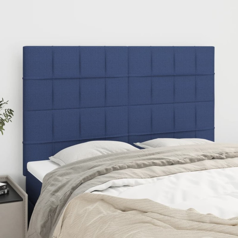 Testiere 4 pz Blu 72x5x78/88 cm in Tessuto Testiere 4 pz Blu 72x5x78/88 cm in Tessuto