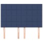Testiere 4 pz Blu 72x5x78/88 cm in Tessuto Testiere 4 pz Blu 72x5x78/88 cm in Tessuto