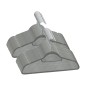 vidaXL Set Appendiabiti 50 pz Antiscivolo Grigio in Velluto vidaXL Set Appendiabiti 50 pz Antiscivolo Grigio in Velluto