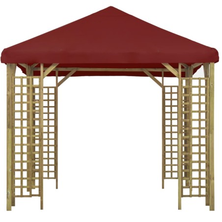vidaXL Gazebo 3x3 m Rosso Bordò