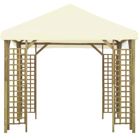 vidaXL Gazebo 3x3 m Bianco Crema