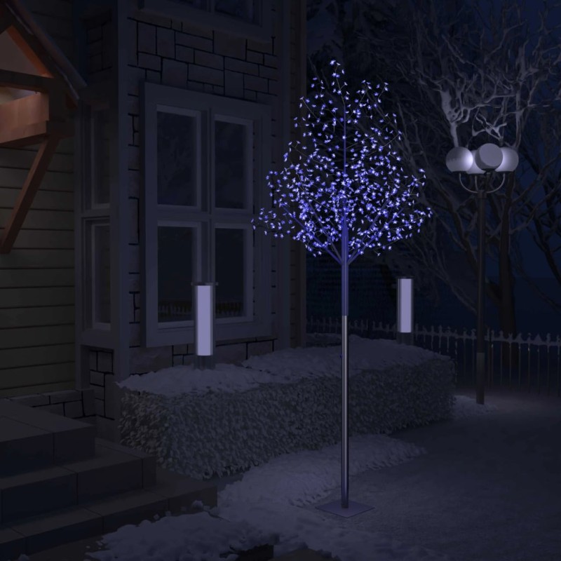 vidaXL Albero di Natale 600 LED Luce Blu Ciliegio in Fiore 300 cm vidaXL Albero di Natale 600 LED Luce Blu Ciliegio in Fiore 300 cm