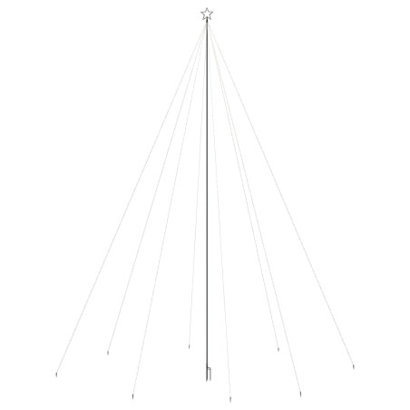 vidaXL Albero Natale a Cascata di Luci LED Interni Esterni 1300 LED 8m