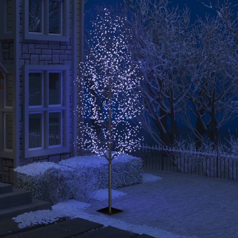 vidaXL Albero di Natale 1200 LED Blu Ciliegio in Fiore 400 cm vidaXL Albero di Natale 1200 LED Blu Ciliegio in Fiore 400 cm